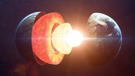 #planet #earth #core #astronomy astronomical object space art #science #layer #4K #wallpaper #hdwallpaper #desktop Seismic Wave, Outer Core, Earth's Magnetic Field, Earth's Core, Strawberry Moons, Geothermal Energy, Old Rock, Plate Tectonics, Inner Core