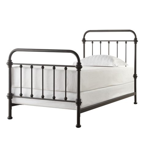 DwellStudio Panel Bed You'll Love | Wayfair.ca Iron Metal Bed, Metal Twin Bed, Antique Iron Beds, Iron Bed Frame, Twin Bed Frame, Iron Bed, Antique Iron, Metal Bed, Plywood Furniture