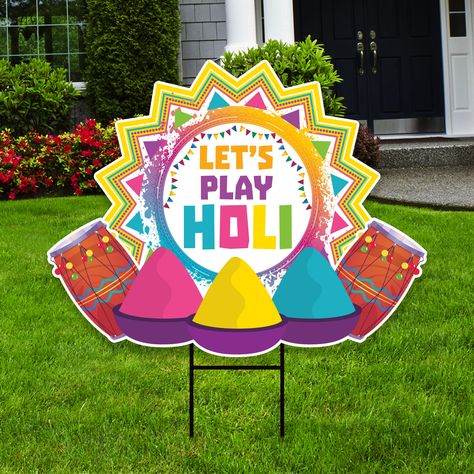 Excited to share the latest addition to my #etsy shop: Holi Yard Sign - Coroplast Long Lasting Festival of Colors, Festival of Spring, Hindu Holi Festival Yard Sign with Metal H-Stake https://etsy.me/41hUnBa #yardsign #holisign #holiyardsign #festivaloflove #holihai Holi Festival Display Board, Festival Board Decoration, Spring Festival Decorations, Holi Board Decoration, Holi Charts For School, Holi Party Decor, Holi Celebration Decoration, Holi Festival Decoration, Holi Craft