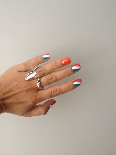 Kings Day Netherlands, World Cup Nails, Nails 2025, Kings Day, Nail Inspiration, Nails Art, Nails Inspiration, Makeup Nails, World Cup