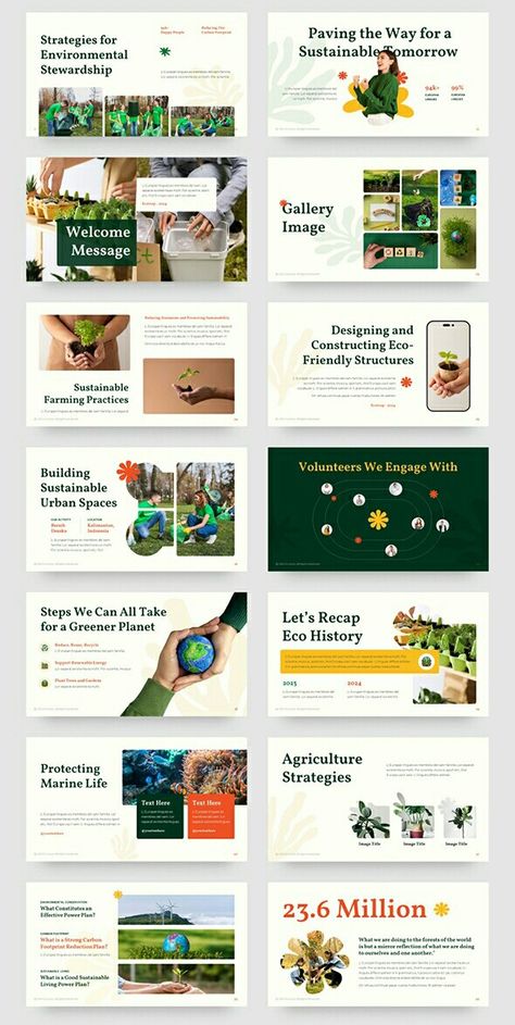 Ecotrop Sustainability PowerPoint Template is an impressive presentation template that suits for any sustainability and eco organization presentation. This presentation template is well designed with easy and editable with creative yet modern style and elements making it easy to use even for beginner presentation user. This presentation template has variety of slide layouts, infographics, and charts. Presentation Slides Design Layout, Eco Organization, Sustainable Infographic, Creative Infographic Design Layout, Infographic Layout Templates, Sustainability Infographic, Infographic Design Trends, Presentation Techniques, Infographic Layout