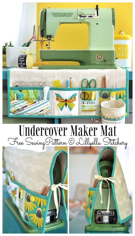 DIY Sewing Machine Undercover Maker Mat Free Sewing Pattern | Fabric Art DIY Free Tote Bag Patterns, Sewing Mat, Tote Bag Patterns, Shopping Bag Design, Tote Bag Pattern Free, Sewing Equipment, Sewing Projects Free, Sewing Machine Cover, Sew Ins