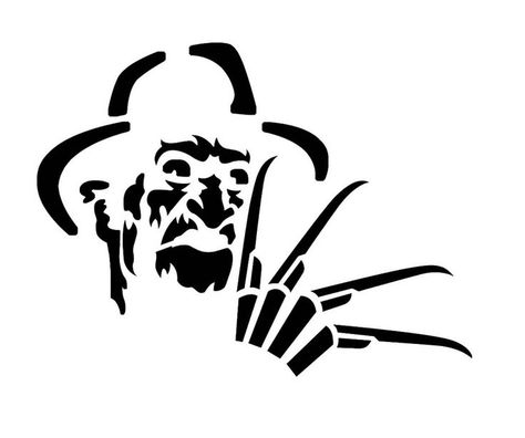 Freddy Krueger Pumpkin, Halloween Pumpkin Stencils, Pumkin Carving, Halloween Stencils, Pumpkin Template, Halloween Clips, Pumpkin Carving Patterns, Pumpkin Carvings Stencils, Pumpkin Stencil