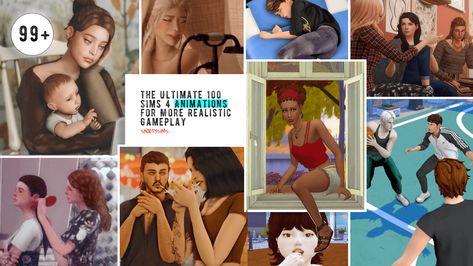 Looking for some cool Sims 4 animations? Discover some of the coolest animations and poses that will make Sim's behavior look more real! Sims 4 Animations, Sims 4 Family, Sims 4 Bedroom, Up Animation, Sims 4 Expansions, Sims 4 Gameplay, Sims 4 Dresses, Sims 4 Characters, How To Make Animations