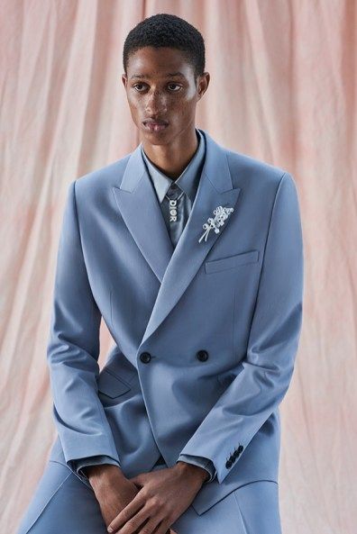 Dior-Men-2020-Haute-Living-Editorial-003 Men Suit Editorial, Dior Men Suit, Dior Suits Men, Dior Suit, Custom Suits Men, Groom Party, Light Blue Suit, Blue Suit Men, Dior Men