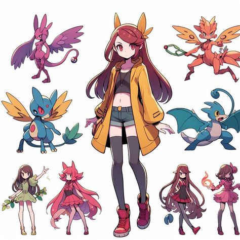 Pokemon Gym Leader Oc, Gym Leader Oc, Pokemon Gym Leaders, Pokemon Project, Pokemon Gym, Gym Leaders, Type Pokemon, Creature Concept Art, Pokemon Trainer