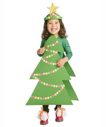 The Costume: Christmas Tree | Ordinary items can easily transform into show-stopping DIY disguises for kids (and even adults, too!). Dare to dream. Christmas Tree Costume Kids, Diy Christmas Costumes For Kids, Christmas Play Costumes, Diy Christmas Tree Costume, Christmas Tree Costume Diy, Diy Christmas Costumes, Easy Diy Christmas Tree, Christmas Costumes Diy, Halloween Costumes You Can Make