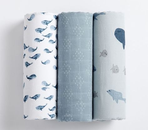 Nautical Baby Bedding, Sea Nursery, Nautical Prints, Ocean Nursery, Muslin Baby Blankets, Kids Pottery, Swaddle Sets, Baby Bedding Sets, Muslin Baby