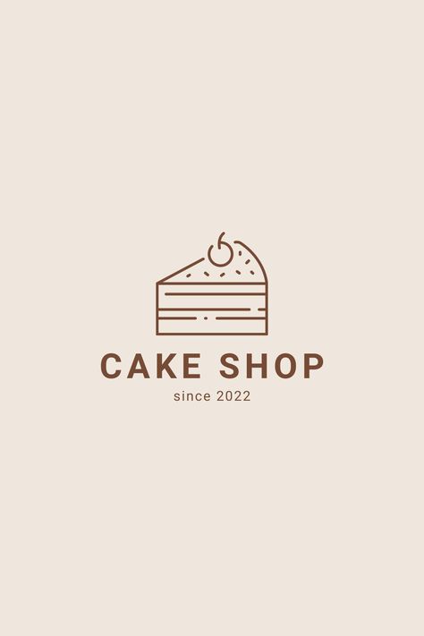 Simple and Minimal Cake Shop Logo Design | Canva logomaster #howtobrandyourselfdesign #logobrandingdesign. Cookie Logos Design, Logo Design Cake Shop, Logo For Dessert Business, Bakery Logo Minimal, Cake Baking Logo Design, Korean Bakery Logo, Pastry Logo Design Ideas, Logo For Cake Business, Cake Logo Design Graphics