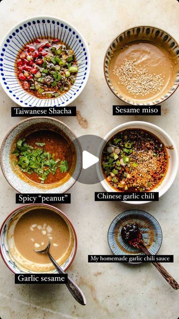 ChihYu Chiang | I Heart Umami® on Instagram: "FIVE HotPot Dipping Sauces. Which one is your favorite? ⁠ ⁠ From spicy chili garlic to creamy sesame, hot pot lovers! This post is for you! ⁠ ⁠ 5 flavors - ⁠ ✅ Creamy garlic sesame⁠ ✅ Chinese spicy chili garlic⁠ ✅ Taiwanese shacha ⁠ ✅ Japanese sesame miso⁠ ✅ Spicy peanut sauce!⁠ ⁠ They are all gluten-free, and paleo, and most of them are plant-based, too!⁠ ⁠ Just mix and DIP! ⁠ ⁠ ➡️ RECIPE - tap the URL link in my profile @iheartuammi.ny Thank you!⁠ ⁠ p.s. Pair the hotpot dipping sauces with my miso hotpot on the blog for the ultimate winter feast!⁠ .⁠ .⁠ .⁠ #hotpot #hotpotsauces #hotpotsauce #shabushabu #shabu #dippingsauce #sauce #winterfood #holidayrecipes #winterrecipes #healthyrecipes #healthydinnerideas #healthydinnerrecipes⁠ .⁠ https://i Hotpot Sauce Recipe, Hot Pot Sauce, Hotpot Dipping Sauce, Shabu Shabu Recipe At Home, Hot Pot Dipping Sauce Recipe, Hotpot Sauce, Shabu Shabu Recipe, Winter Feast, Chinese Garlic