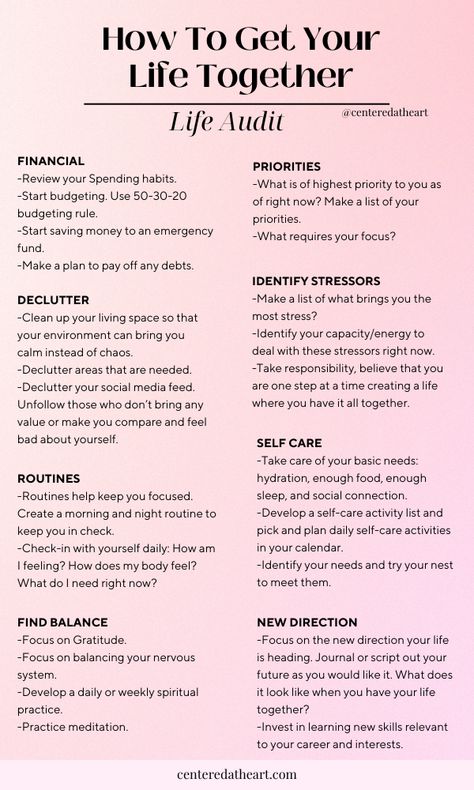 Wealth Affirmations How To Prioritize Life, Weekly Priorities List, Life Priorities List, Getting Your Life Together, Personality Development Tips For Women, Get My Life Together Checklist, How To Work On Yourself, How To Reset Your Life, Self Improvement Tips Personal Development