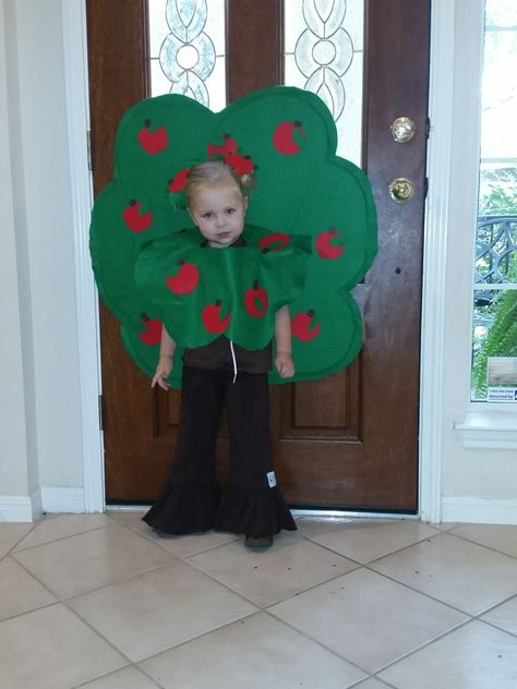 Tree Fancy Dress Ideas For Kids, Tree Costume For Kids, Apple Tree Costume, Tree Halloween Costume, Tree Props, Apple Costume, Tree Costume, Baby Apple, Diy Tree