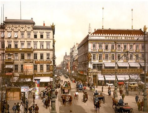 In the late 19th century, the sleepy capital of the Kingdom of Prussia became a booming European metropolis. Unter Den Linden, German Architecture, Capital Cities, Kaiser Wilhelm, Old Street, Postcard Collection, Slow Travel, Buy Wall Art, Colour Photograph