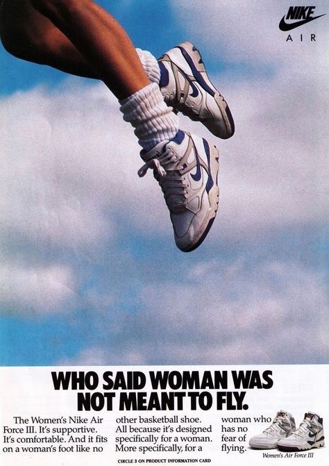 80s Aesthetic Poster Prints, Vintage Adidas Aesthetic, Old Nike Ads, Retro Nike Poster, 90s Advertisements, Jordan Poster, Nike Poster, Nike Ad, Nike Air Women