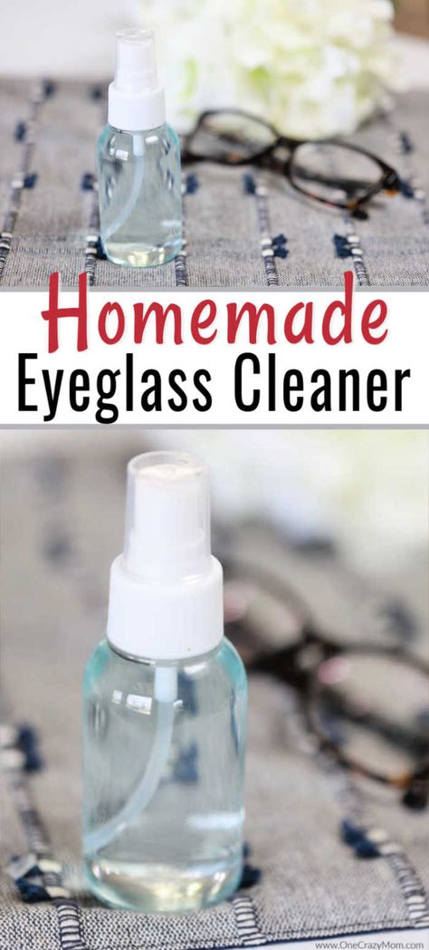 Homemade Eyeglass Cleaner is so simple to make and very budget friendly. Make this easy diy eyeglass cleaner today and see how great it works! Eyeglass Cleaner Diy, Eye Glasses Cleaner, Diy Shower Cleaner, Homemade Shower Cleaner, Homemade Cleaning Recipes, Homemade Cleaners Recipes, Diy Household Cleaners, Diy Glasses, Eyeglass Cleaner