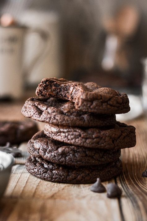 Soft, thick and chewy high altitude tested brownie cookies, made without a mixer, and no chill time needed. High Altitude Brownies, High Altitude Christmas Cookies, High Altitude Baking Recipes, High Altitude Cookies, Christmas Cookies And Candy, Cookies 2023, Cookies And Candy, High Altitude Baking, Cinnamon Granola