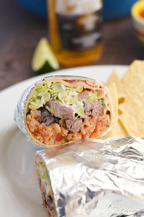 These Grilled Steak Burritos with Salsa Spanish Rice are loaded with flavor and guaranteed to make everyone in the family happy! #burrito #steak #rice #salsa #cincodemayo Steak Burritos, Steak And Rice, Burritos Recipe, Spanish Rice, Grilled Steak, How To Grill Steak, Beef Dinner, Quesadillas, Mexican Dishes