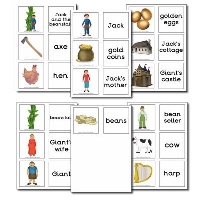 Jack and the Beanstalk Matching Cards Letterland Activities, Jack And Beanstalk, Kindergarten Spring, Fairy Tale Activities, Nursery Rhymes Preschool, Fairy Tales Unit, Spring Kindergarten, Kindergarten Prep, Traditional Tales