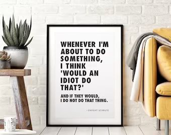 BT Design Co. Affordable / Printable / Wall Decor by btdesignco Christmas Cheer Quotes, Stem Display, Funny Tv Quotes, Sitcoms Quotes, Citation Gandhi, Michael Scott The Office, Office Quote, Gandhi Quotes, Tv Shows Funny