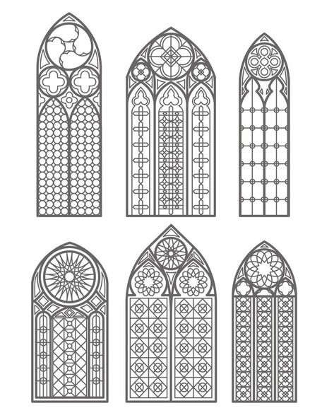 Architecture Windows, Stained Glass Tattoo, Stained Glass Frames, Gothic Drawings, Stained Glass Windows Church, Gothic Windows, Window Drawing, Stained Glass Church, Medieval Gothic