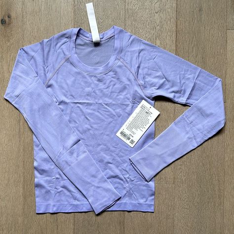 New With Tags Lululemon Swiftly Tech Long Sleeve Race Length Slim Fit Color Name: Lilac Smoke Size 4 Price Is Firm Lulu Swiftly Tech, Purple Swiftly Tech, Lululemon Grey Swiftly Tech, Swifty Tech Long Sleeve Lululemon, Grey Long Sleeve Swiftly Tech, Lululemon Long Sleeve Swiftly Tech, Lululemon Swiftly Tech Long Sleeve, Fitness Fashion Active Wear, Lululemon Swiftly Tech