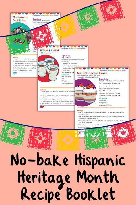 Hispanic Heritage Month Projects, Hispanic Heritage Activities, Mexico For Kids, Hispanic Heritage Month Bulletin Board, Multicultural Night, Hispanic Heritage Month Crafts, Classroom Cooking, Meals To Try, October Preschool