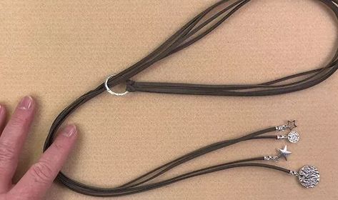 How to Make a Lariat Necklace That is Elegant & Easily Adjustable | Upstyle Lariette Necklace Diy, Diy Lariat Necklace, Atlantis Jewelry, Leather Necklace Tutorial, Lariat Necklace Diy, Suede Cord Necklace, Long Leather Necklace, Lariat Necklaces, How To Make Leather