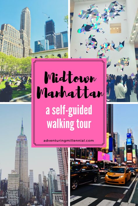 Self-Guided Midtown Manhattan Walking Tour // See the iconic sights of Midtown at your own pace with my self-guided walking tour! #nyctrip #newyorktravel #manhattan #walkingtours #nyctravel Midtown Nyc Guide, Nyc Midtown, Nyc Vacation, America Trip, Midtown Nyc, Nyc Guide, Canada Trip, New York City Vacation, Summer Vacation Spots