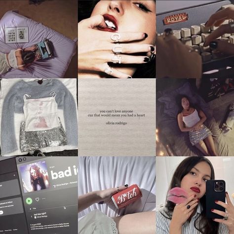 Olivia Rodrigo layout Olivia Rodrigo Bio Ideas, Olivia Rodrigo Moodboard, Olivia Rodrigo Collage, Singers Aesthetic, Olivia Lyrics, Me Against The World, Young Avengers, Taylor Swift Songs, Music Aesthetic