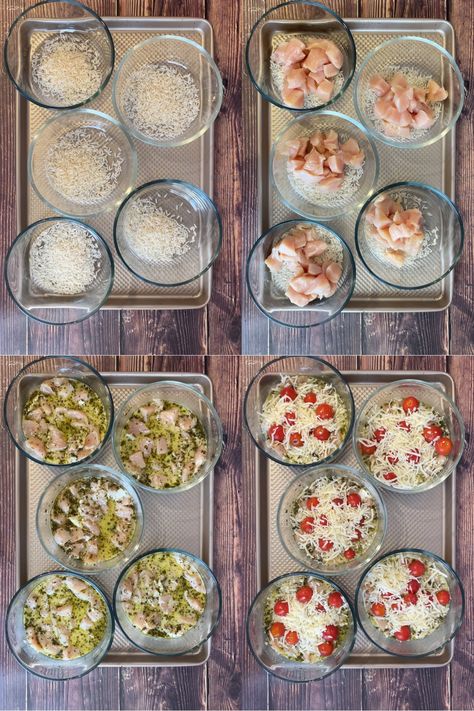 Chicken Pesto Bakes Meal Prep - Stay Fit Mom Meal Prep In Containers, Stay Fit Mom Chicken Pesto Bake, Chicken Pesto Bake With Rice Meal Prep, Meal Prep Pesto Chicken, Meal Prep Bowls Healthy Easy, Meal Prep That Reheats Well, Chicken Pesto Bowls Healthy, Comfort Food Meal Prep, Chicken Parmesan Meal Prep