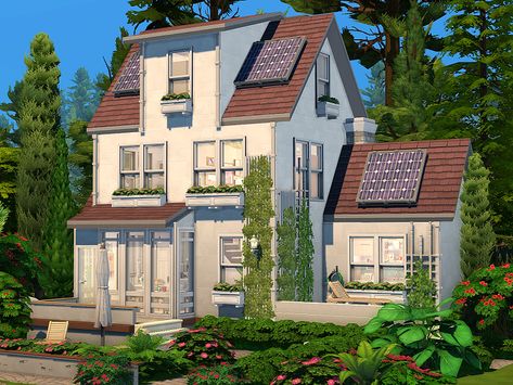 Sims Single Mom House, Single Mom Sims 4 House, Single Mom House, Sims 4 Single Mom House, Aesthetic Sims 4 House No Cc, The Sims 4 Single Mom House, Sims 4 Parents Bedroom No Cc, Sims 4 Single Mom Apartment, Cozy Coastal Cottage