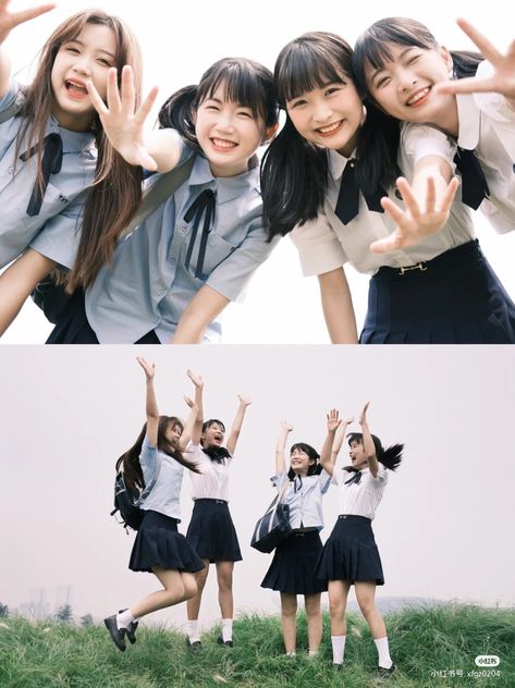 5 Friends Poses, Highschool Photoshoot, Perspective Photos, Foto Shoot, 사진 촬영 포즈, New Jeans Style, Friends Funny Moments, Grad Photos, Outdoor Photos