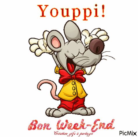 Youppi Bon week end Bon Week-end, Week End Humour, Weekend Gif, Gif Animated, Bon Weekend, Week End, Snoopy, Gif, Humor