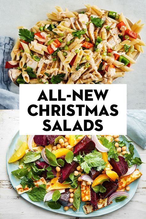 #christmas #christmasrecipes #christmassides #christmassalads Christmas Salad Recipes, Vegetarian Thanksgiving Recipes, Christmas Salads, Vegetarian Thanksgiving, Christmas Lunch, Christmas Food Dinner, Christmas Cooking, Thanksgiving Dinner, Delicious Salads