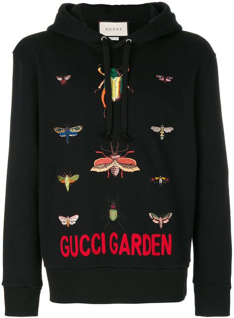 Gucci Garden embroidered hoodie Gucci Hoodie, Gucci Garden, Hoodies Black, Cotton Hoodies, Gucci Gifts, Gucci Loafers, Mens Hoodies, Gucci Gucci, Men's Hoodies