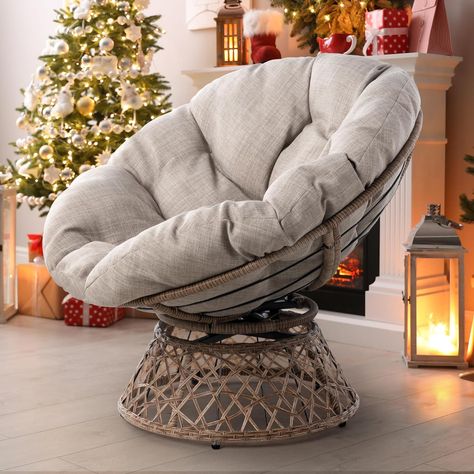 I don't know about you but I love to cozy up in my papasan chair with a good book! These are so incredibly comfortable!! Papasan Chair Frame, Round Wicker Chair, Papasan Chair Cushion, Papasan Cushion, Chair Frame, Living Bedroom, Wicker Decor, Silver Cloud, Reading Chair