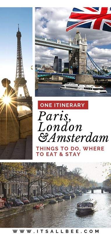 The perfect London Paris Amsterdam Itinerary #itineraries #Europe #vacation #trip #london #british #eiffeltower #louvre #westminister #londoneye #towerbridge #annefrank London Paris Amsterdam Itinerary, Amsterdam Things To Do, Things To Do In Europe, Amsterdam 2022, Amsterdam Vacation, Amsterdam Trip, Amsterdam Itinerary, European Itineraries, Paris Itinerary