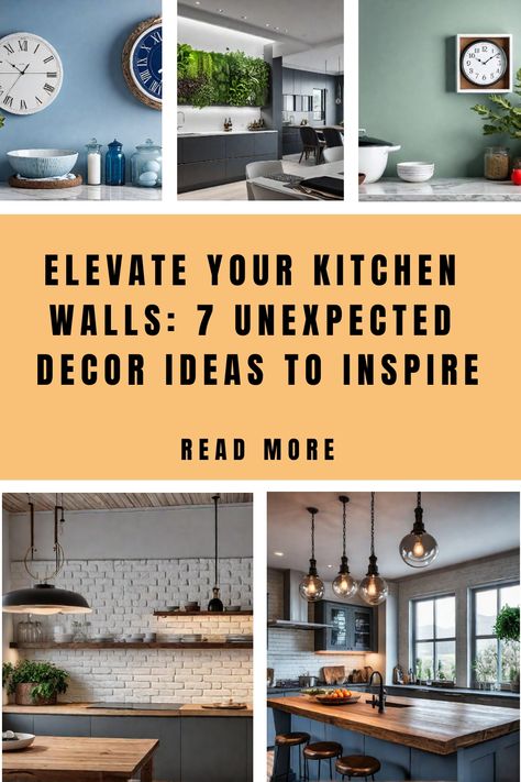 Elevate your kitchen walls with these 7 unexpected decor ideas. Explore creative solutions, from gallery walls to textured paint finishes, that will help you create a truly unique and visually engaging kitchen space. Photo Wall In Kitchen, Kitchen Wall Ideas, Kitchen Wall Decor Ideas, Textured Paint, Narrow Kitchen, Kitchen Walls, Statement Lighting, Gallery Walls, Wall Decor Ideas