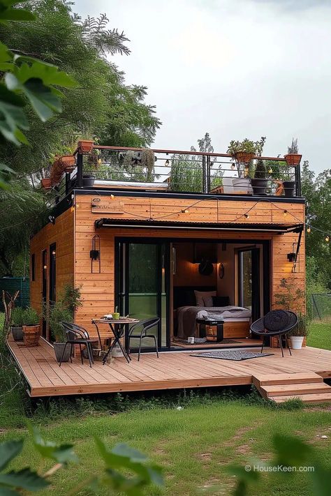 Modern Tiny Home, Tiny Home Office, Cottage Tiny House, House On A Budget, Small Bungalow, African House, Home Office Design Ideas, Small Cottage Homes, Backyard House