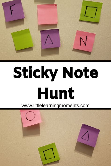 Gross Motor Literacy Activities, Sticky Note Activities Kids, Sticky Note Crafts, Physical Play, Gross Motor Activity, Notes Craft, Transparent Sticky Notes, Family Party Games, Kids Moves