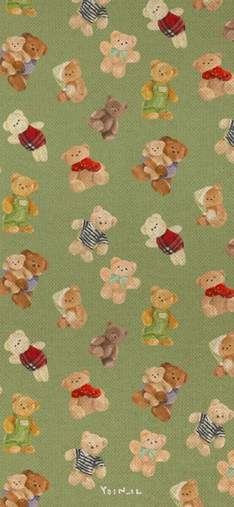 Teddy Bear Wallpaper, Future Wallpaper, Spring Wallpaper, Pop Art Wallpaper, Iphone Wallpaper Themes, Motif Vintage, Phone Wallpaper Patterns, Bear Wallpaper, Simple Wallpapers