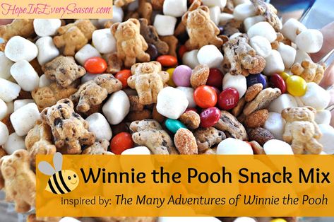 It’s another week of partying!  We are such party people over here!  Last week, I shared one of my favorite craft ideas, this week I’m going to focus on food again!  What have you found that has inspired you from the party? If you are late to the party, no worries, every Wednesday come andContinue Reading Kids Snack Mix, Teddy Grahams, Honey Roasted Peanuts, Winnie The Pooh Birthday, Cooking Tutorials, Christopher Robin, Kid Food, Chex Mix, Honey Roasted
