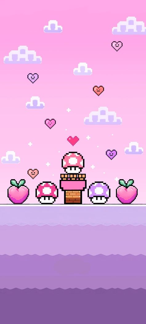 Kawaii City Wallpaper, Cute Video Game Wallpaper, Cute Gamer Wallpaper, Pink Gamer Aesthetic Wallpaper, Pink Nintendo Wallpaper, Kawaii Gaming Wallpaper, Cute Apple Watch Wallpaper Pink, Aesthetic Video Game Wallpaper, Yoshi Mario Wallpaper