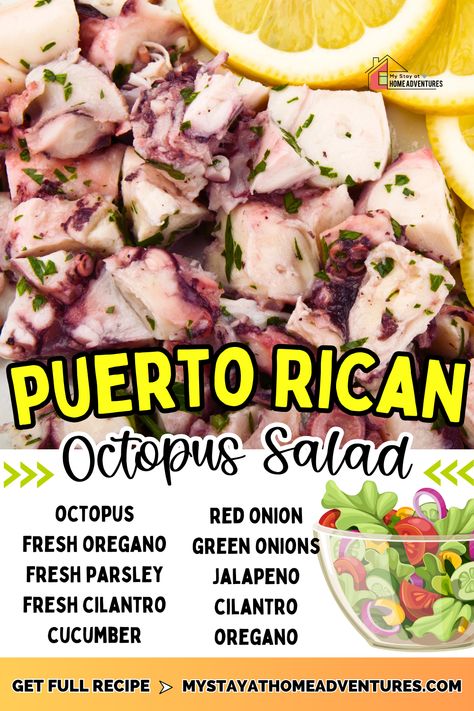 Puerto Rican food is delicious, and it's also quite diverse. The cuisine of Puerto Rico combines the cooking techniques of Taino Indians, African slaves, Spanish settlers, and other cultures to create a unique blend that has been passed down from generation to generation. Puerto Rican Seafood Soup, Puerto Rican Salmon Recipes, Puerto Rico Thanksgiving Recipes, Escabeche Recipe Puerto Rico, Viandas Puerto Rico Recipe, Octopus Salad Puerto Rican, Puerto Rican Yuca, Puerto Rican Pique Recipe, Pinchos Puerto Rican