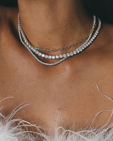 Timeless elegance, redefined ✨ Our natural diamond tennis necklaces are the perfect blend of luxury and everyday wear. Elevate your look with a stack that shines as bright as you do. 💎 #Capucelli #DiamondNecklace #LuxuryJewelry #EverydayElegance Tennis Necklace Diamond, Diamond Tennis Necklace, Necklace Diamond, Tennis Necklace, Elevate Your Look, Luxury Jewelry, Natural Diamonds, Timeless Elegance, Diamond Necklace