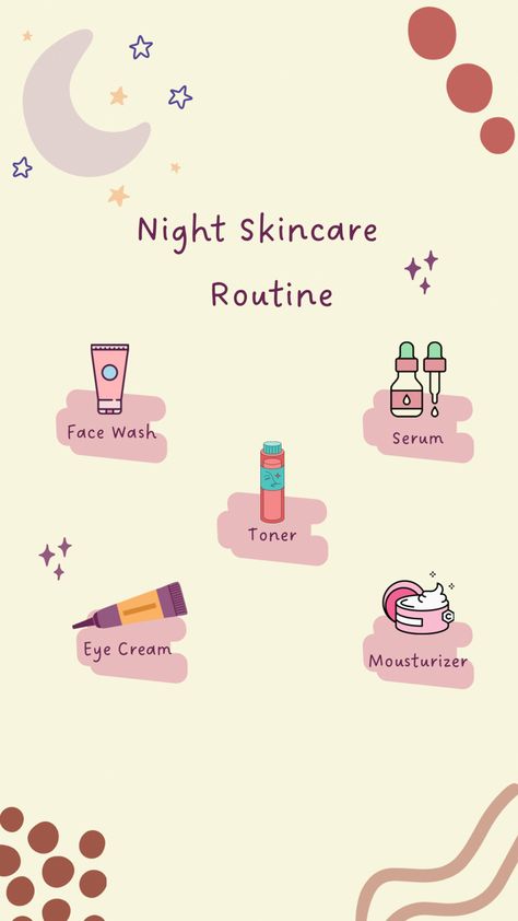 Simple night skincare routine for healthy, glowing skin. Drugstore Anti Aging Products, Night Care Routine, Skin Lightening Diy, Night Skin Care, Night Skincare Routine, Haut Routine, Simple Routine, Night Skincare, Face Routine