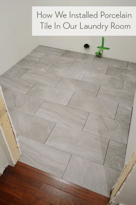 Grey Laundry Rooms, Grey Floor Tiles, Laundry Room Flooring, Tile Layout, Young House Love, Room Tiles, Kitchen Floor Tile, Trendy Bathroom, Grey Flooring