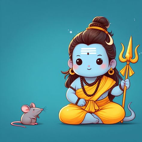 Lord Shiva Cartoon, Devotional Drawings, Vishnu Drawing, Shivji Drawing, Baby Shiva, Lord Shiva Drawing, Shiva Design, Shiv Parivar, Mini Mandala