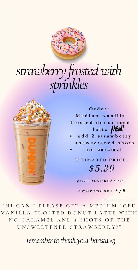 Dunkin Doughnuts Drinks, Dunkin Donuts Drinks Refreshers, Dunkin Iced Latte Order, Dunkin Donuts Refreshers, Dunkin Donuts Drinks To Try, Dunkin Recipes, Dunkin Donuts Drinks, Dunkin Orders, Best Dunkin Donuts Drinks