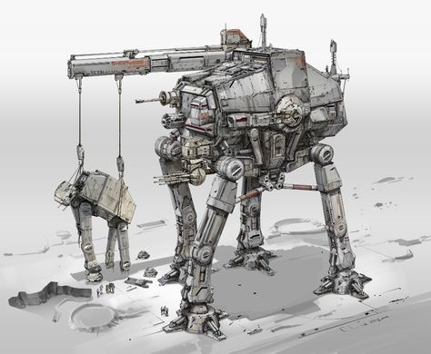 ArtStation - ATAT Fixer Mech Sketch, Star Wars Spaceships, Star Wars Trooper, Star Wars Vehicles, Star Wars Drawings, Star Wars Concept Art, Star Wars Empire, Star Wars Rpg, Star Wars Ships